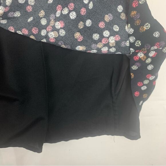 Garnet Hill women's size 14 polka dot Black White Dress Cuffed 3/4 Sleeves - Picture 10 of 12